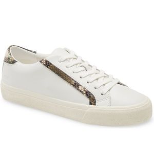 NIB Madswell SIDEWALK LOW-TOP SNEAKERS IN LEATHER AND SNAKE EMBOSSED LEATHER